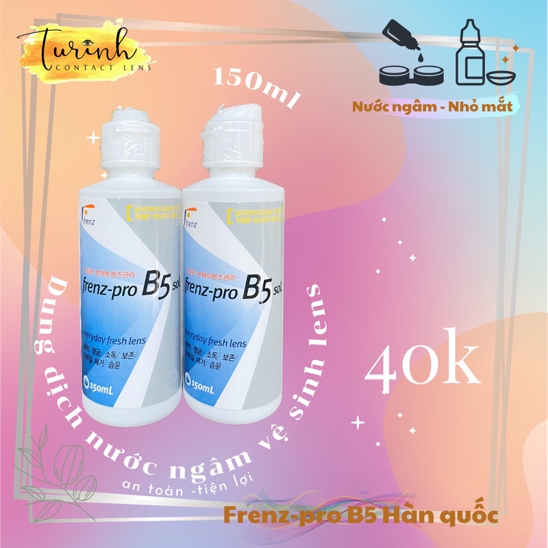 Nước ngâm, rửa lens - Dung dịch vệ sinh áp tròng Hàn Quốc B5 (150ml)