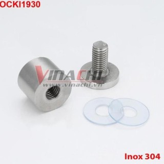 Ốc Chân Kính Inox - Ốc Chân Kính Treo Tranh Chân Kính Bằng Inox 19x30mm - Bộ 4 Cái