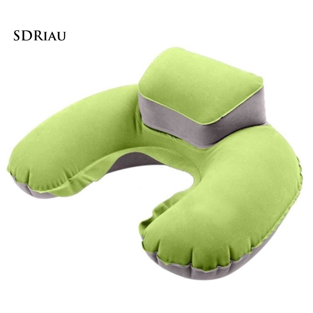 Inflatable Car Plane Travel Soft Head Neck Rest U Shape Pillow Sleep Air Cushion