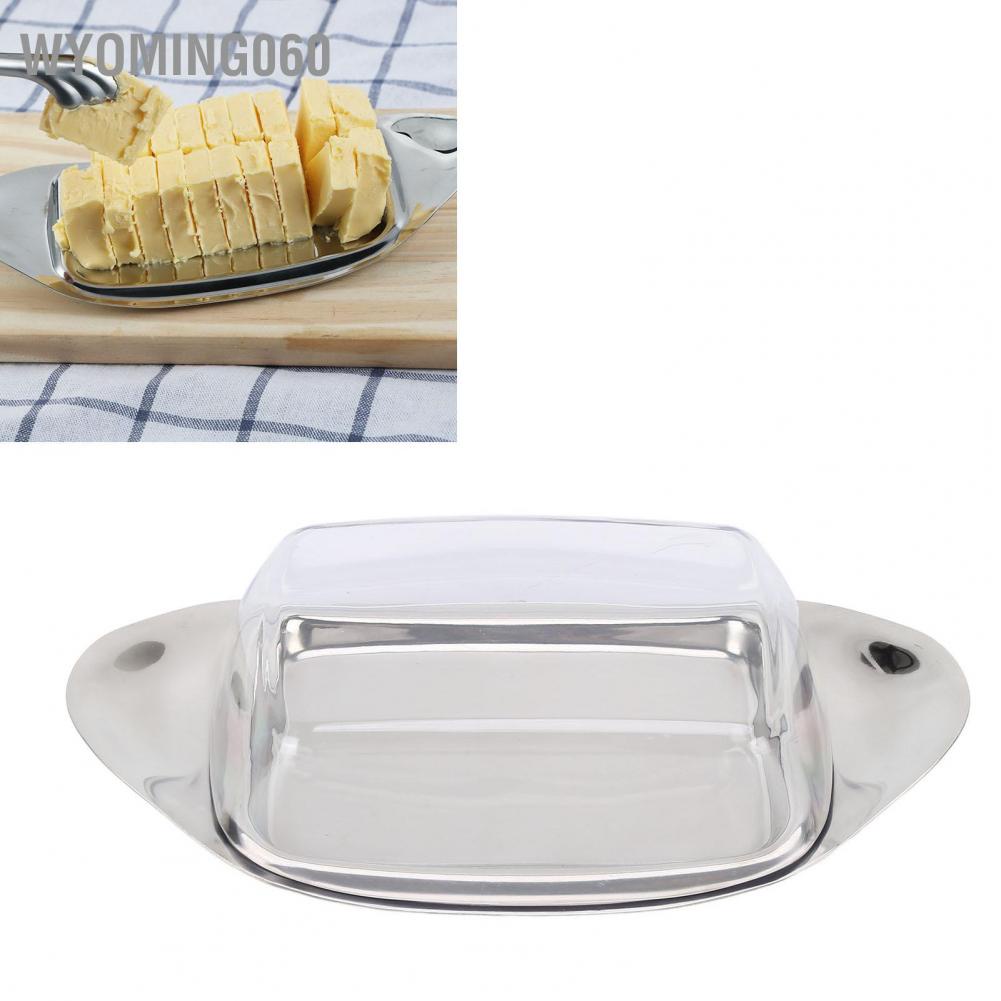 Hộp đựng bơ bằng thép không gỉ Chống rỉ Phô mai Khay ăn nhẹ Loại thuyền có kẹp cho nh