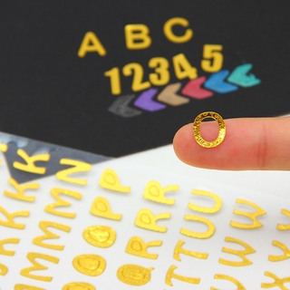 Silver Letters and Numbers Stickers Diary Stickers DIY Scrapbook Decoration