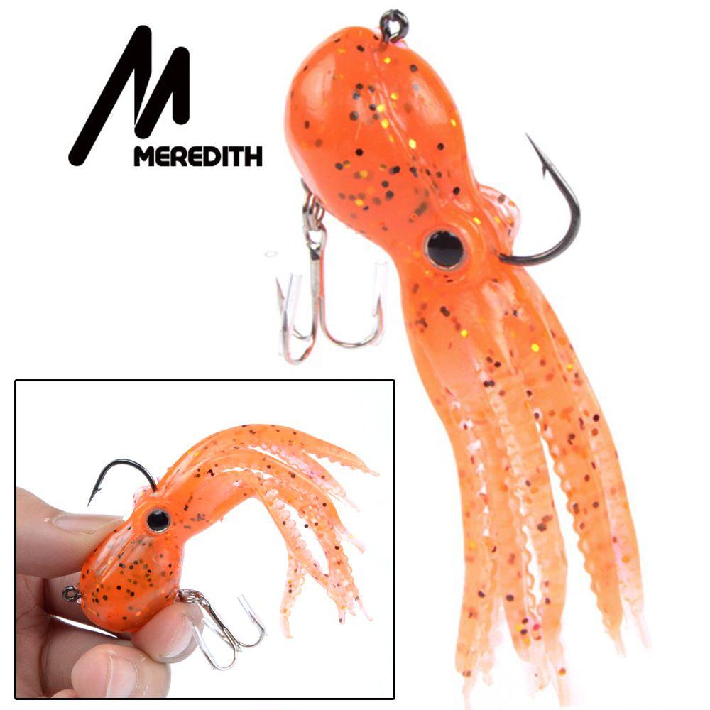 MUVAKO Mồi Câu Cá Giả Hình Bạch Tuộc Đuôi Dài Chuyên Dùng