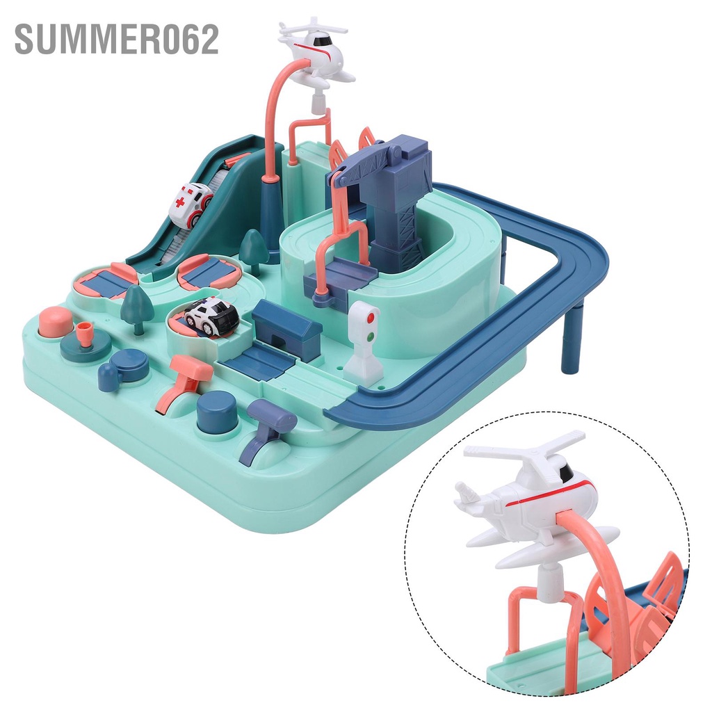 Summer062 Bộ đồ chơi lắp ráp đường đua xe tự làm theo dõi cho trẻ mẫu giáo em Inoor M