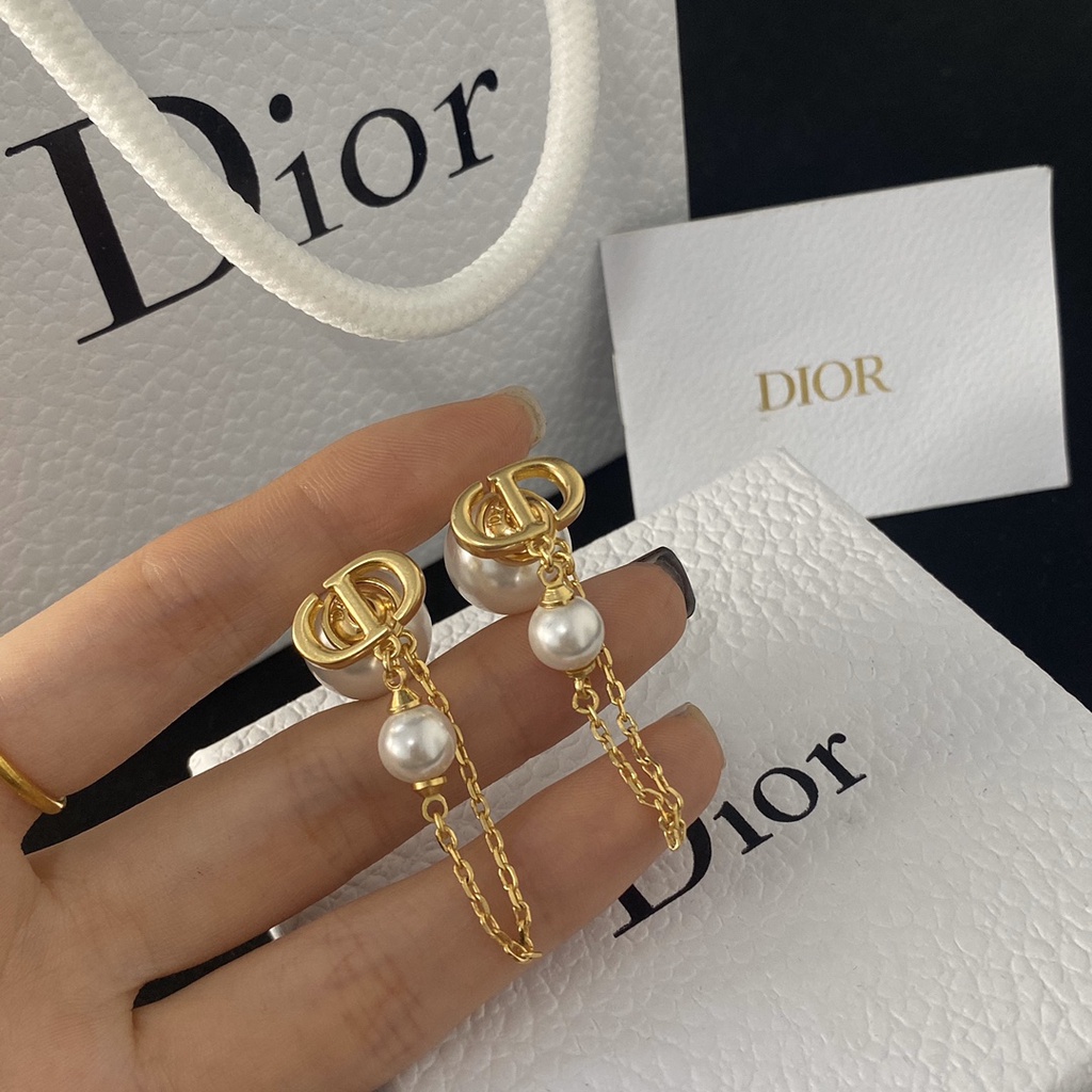 Khuyên tai kim loại kết hợp CD hoàn thiện mới cho nữ S925