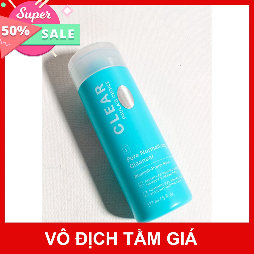 Sữa rửa mặt dịu nhẹ và se khít lỗ chân lông Paula's Choice Clear Pore Normalizing Cleanser 177 ml 5.0 6002