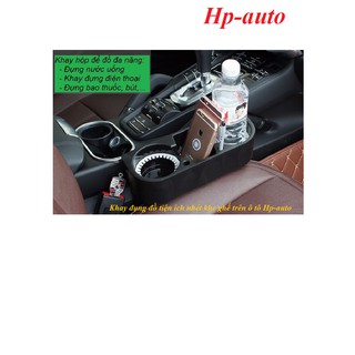 Khay đựng đồ tiện ích gắn khe ghế trên ô tô Hp-auto (Màu Đen)