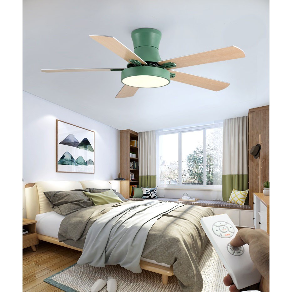 Quạt Trần Đèn dành cho Trần Nhà Thấp - Đèn Quạt trần Bắc Âu XH-102