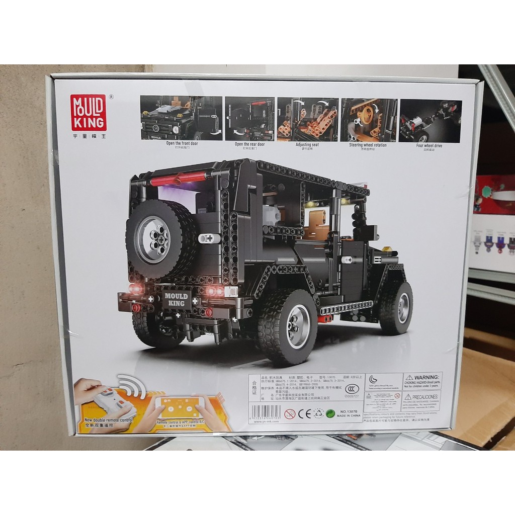 Lắp ghép Mô hình xe oto vượt địa hình màu đen mouldking 13070 có động cơ và điều khiển từ xa
