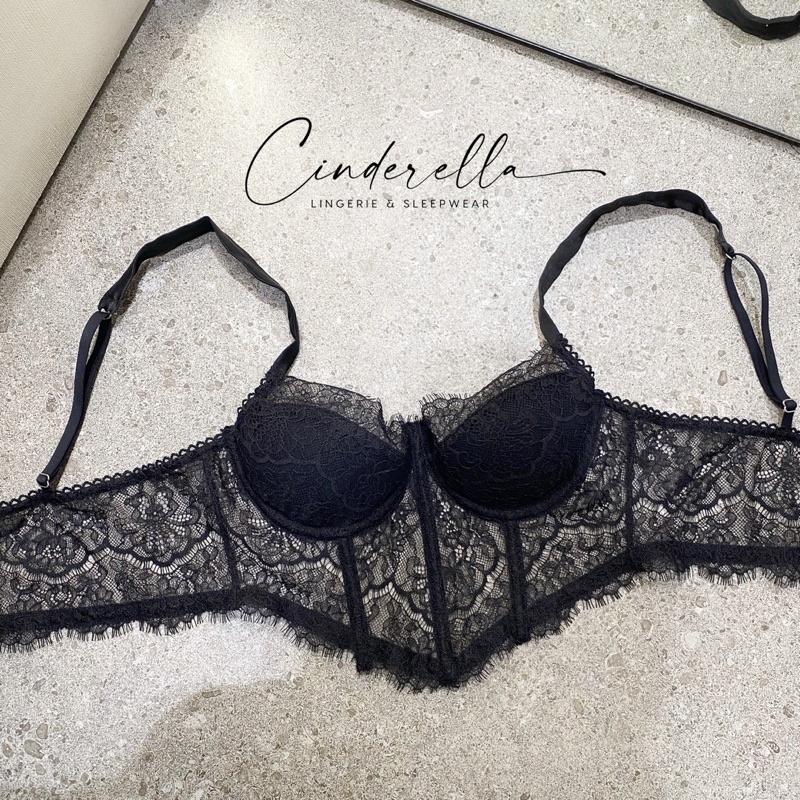 Áo lót Corset dây lụa ren mềm có gọng nẹp cao cấp , mút mỏng nhét khe