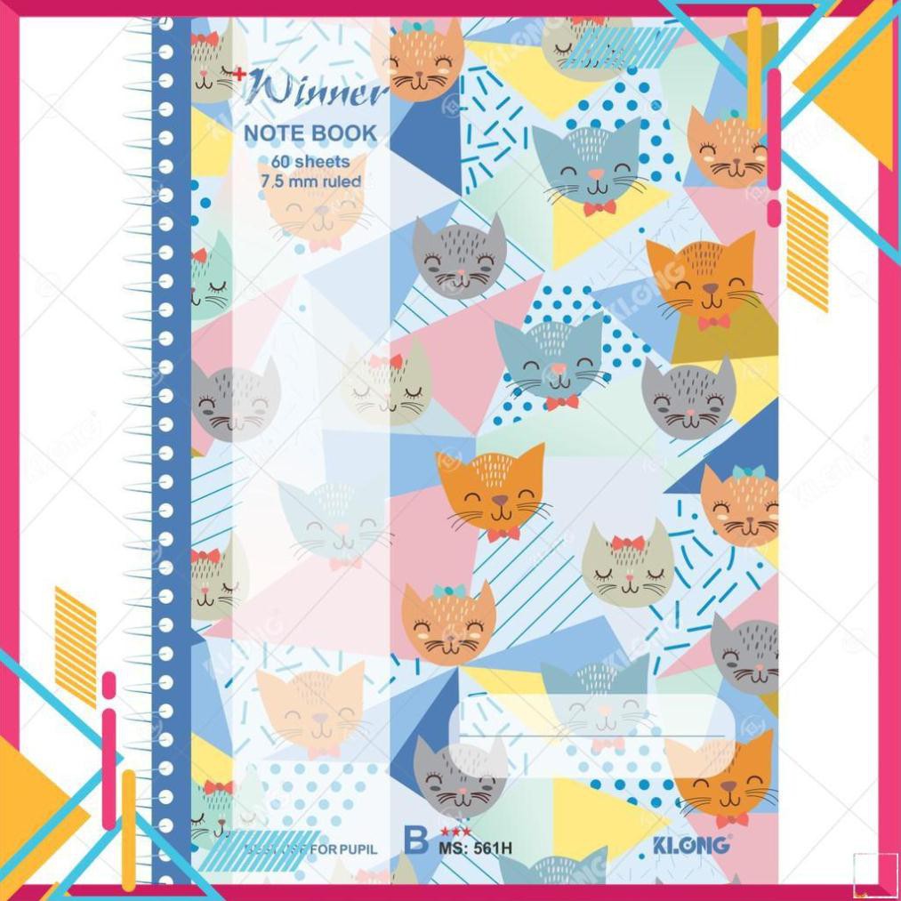 Vở kẻ ngang KLONG B5 Lò Xo đơn 120tr 58/90 Winner; ms: 561H []