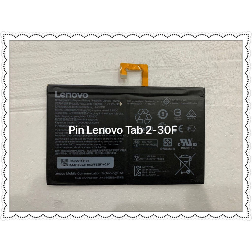 pin Lenovo Tab 2-30F (L14D2P31) (Cũ tháo máy)