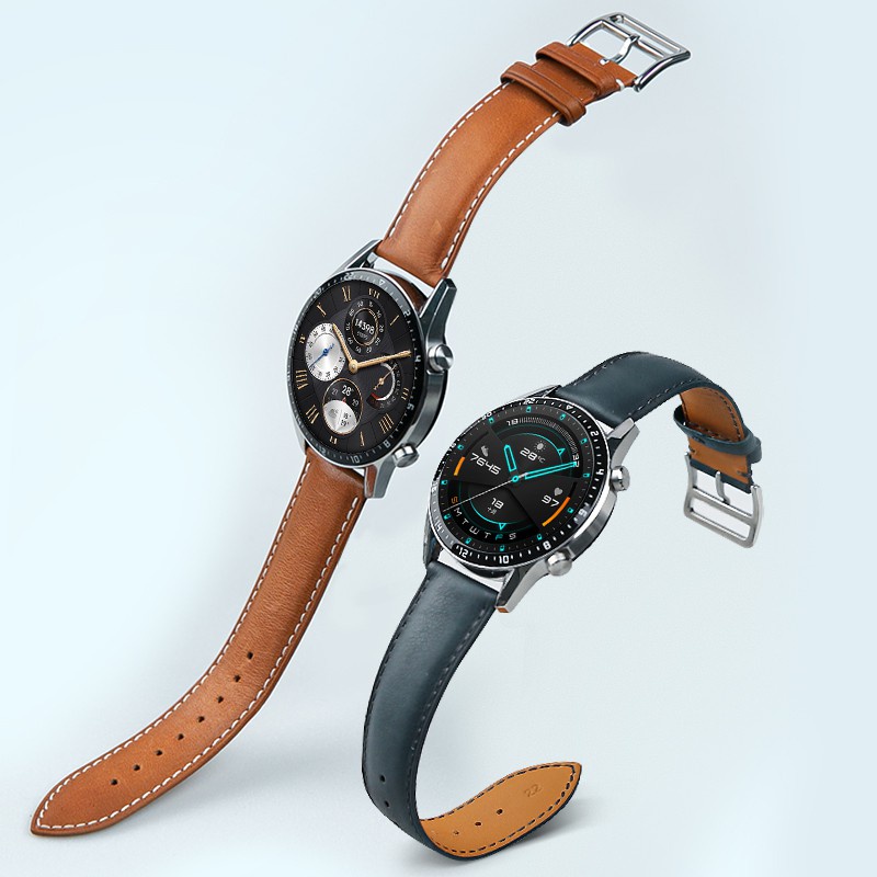 Dây Đeo Bằng Da Thay Thế Cho Đồng Hồ Thông Minh Huawei Watch GT 2 Pro GT2 GT3 46mm GT 2e Honor Magic 46mm