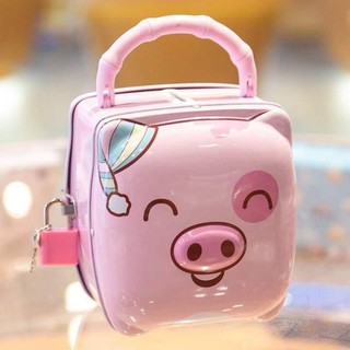 Két sắt mini hình heo có khóa