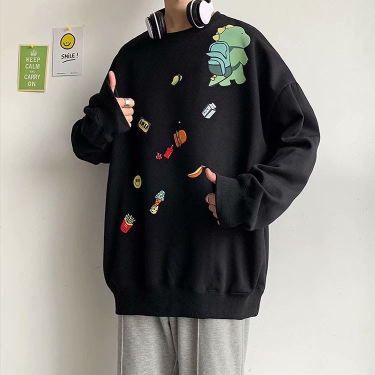 Áo Nỉ Tay Dài In Hình Hoạt Hình Trẻ Trung Cho Cặp Đôi | BigBuy360 - bigbuy360.vn