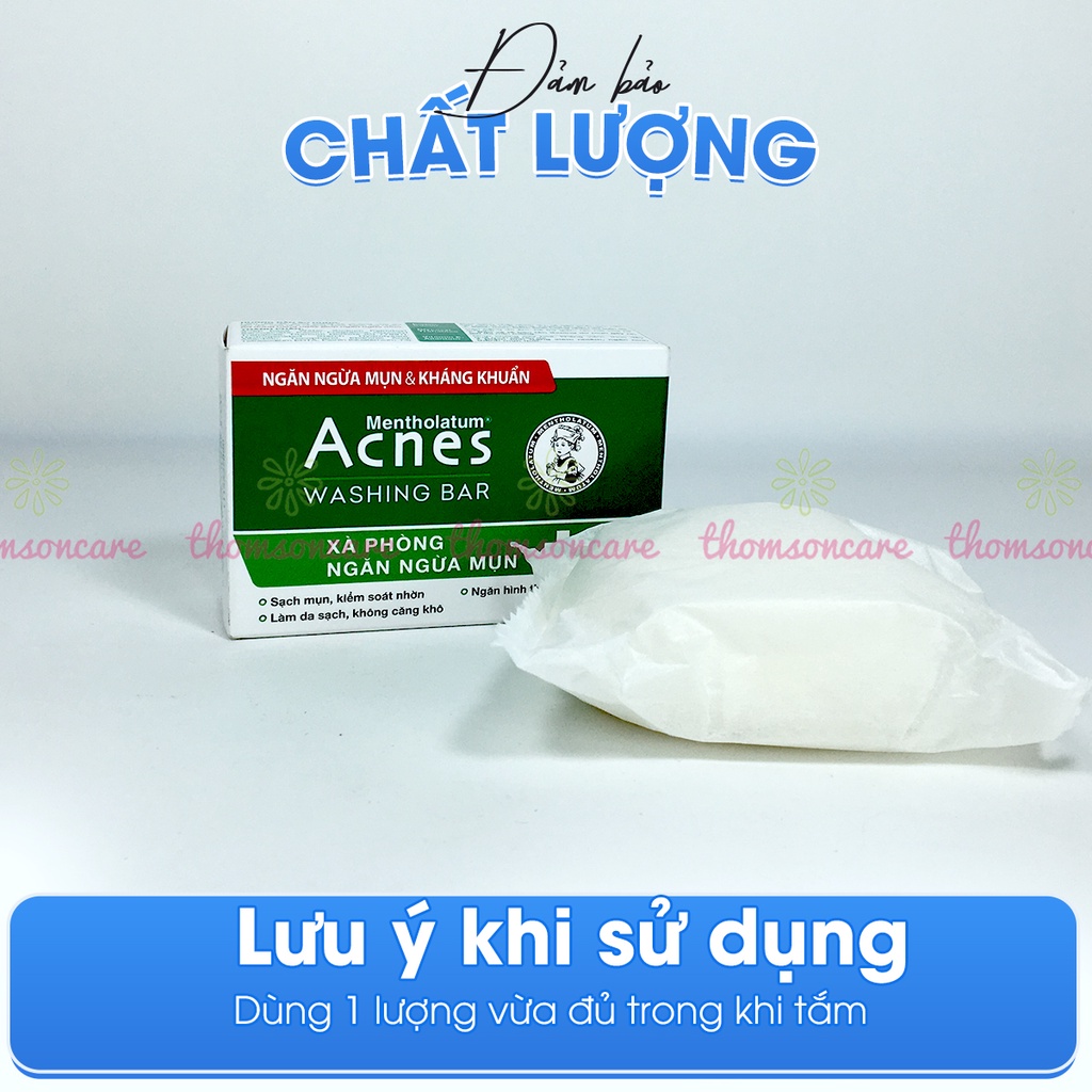 Xà bông ngừa mụn Acnes Washing Bar (75g) bánh xà phòng tắm hết mụn cho mặt và toàn thân cho cả nam, nữ