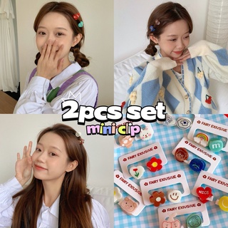 Set 2 Kẹp Tóc Hình Gấu Mini Dễ Thương Cho Bé Gái