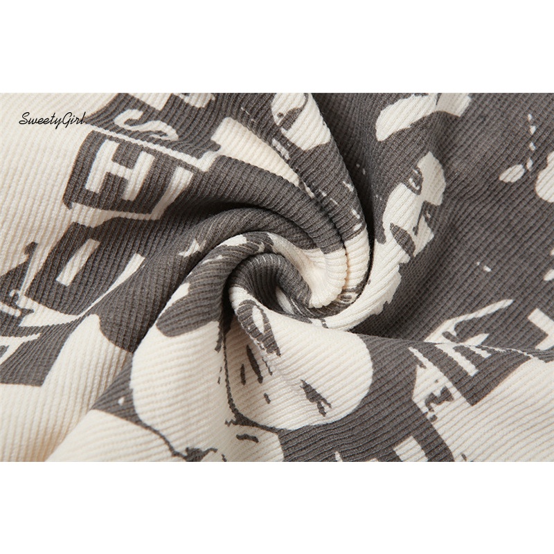 Áo Tank Top Cổ Tròn In Họa Tiết Hoạt Hình Thời Trang 2022 Cho Nữ