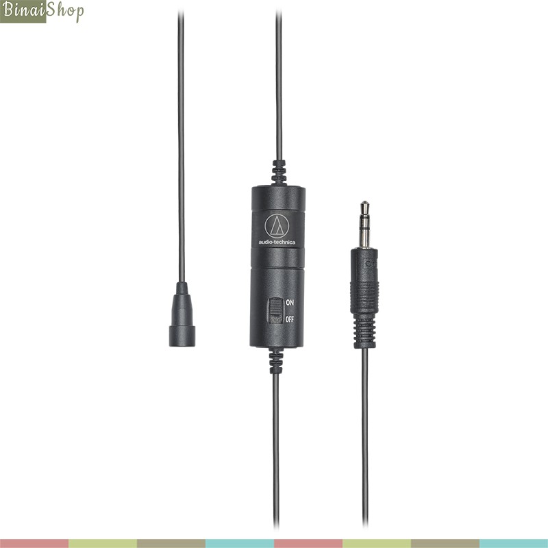 Audio-Technica ATR3350XIS - Micro Gài Áo Cho Máy Ảnh, Máy Quay, Có Giắc Chuyển Cho Điện Thoại TRRS Android