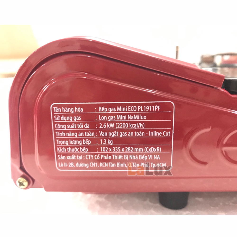 Bếp Ga Mini NAMILUX 1911PF CAO CẤP - Bếp Gas Mini  Namilux An Toàn, Tự Động Ngắt Gas, Đạt Tiêu Chuẩn Nhật Bản LALUX