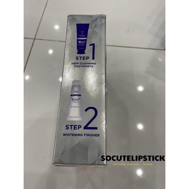 Set Kem Đánh Răng Crest 3D White Brilliance Whitening 2- Step