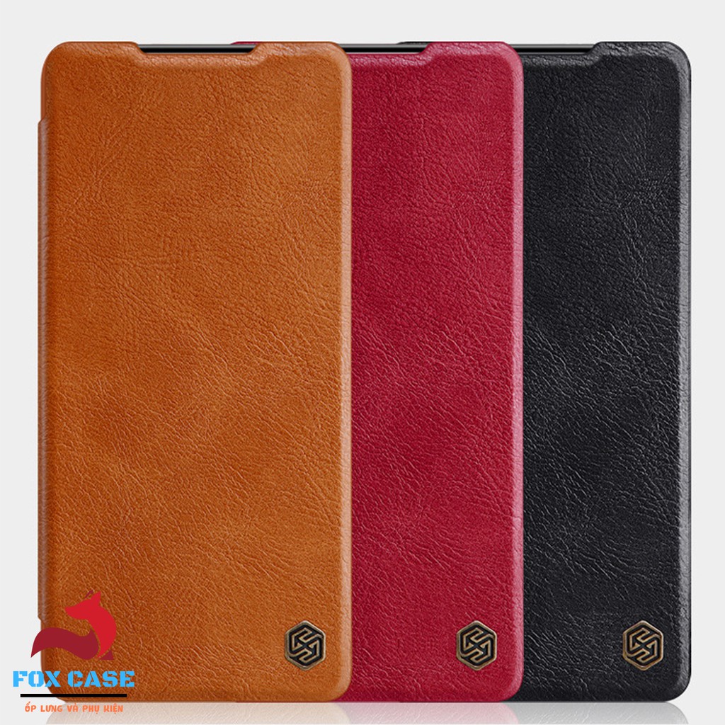 Ốp lưng bao da S21, S21 Plus, S21 Ultra Nillkin Leather Case QIN chính hãng - Fox Case