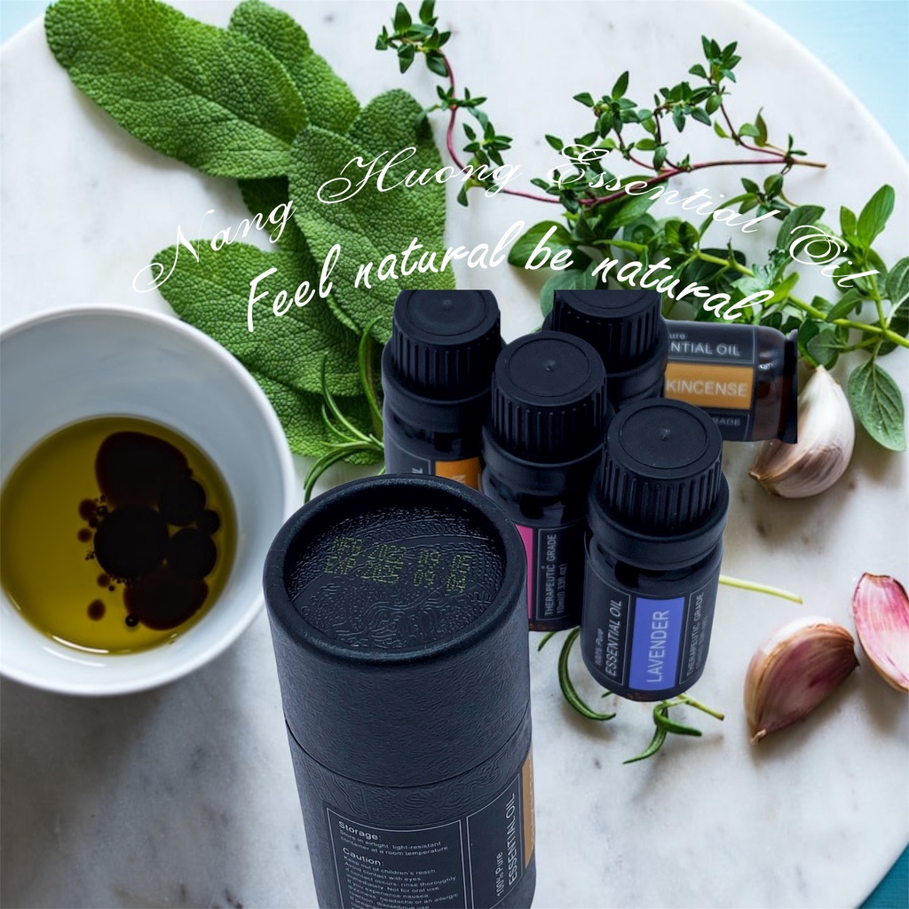 Tinh Dầu Sả Chanh Lemongrass Nàng Hương, Tinh Dầu Nhập Khẩu, Thiên Nhiên Nguyên Chất Xông Phòng, 10ml