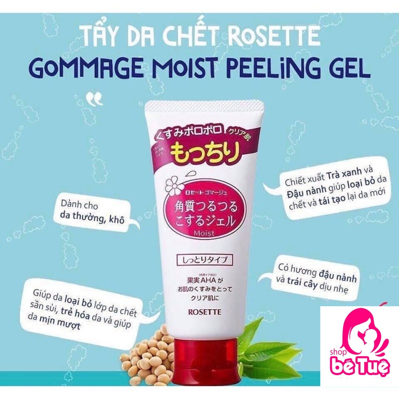 Tẩy Da Chết Rosette - Gel Tẩy Tế Bào Chết Mặt Peeling Nhật Bản 120gr