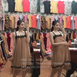 Đầm bầu thời trang dạo phố