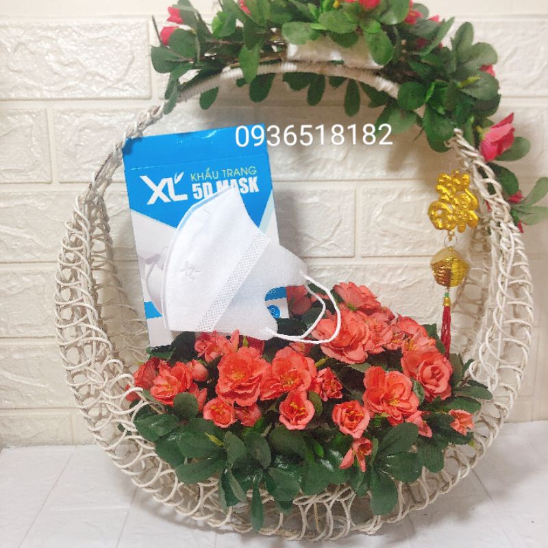 Hộp khẩu trang 5D mark Xuân Lai cao cấp quai thun 10 cái