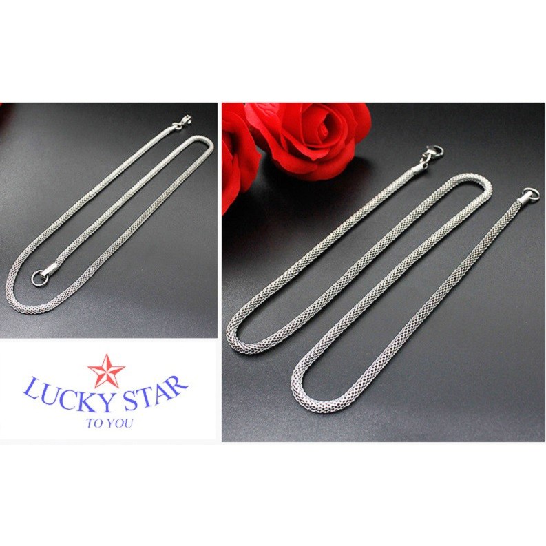Dây chuyền nam xích cuộn kiểu da rắn độc đáo thời trang không đen