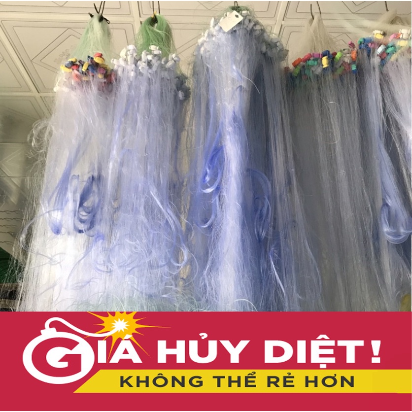 Tay 50m Lưới đánh bắt cá 3 Màn Thái Lan ô mắt 2-3-4-5-6-7-8-10 phân (Cao 70cm - 90cm) đánh cá rô đồng, rô phi