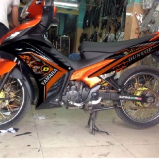 Tem rời ex 135 dunlop dán xe cam đen