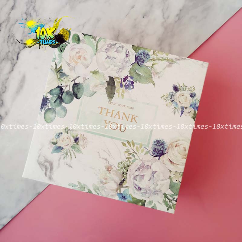 Hộp và túi đựng quà tặng sang trọng thank you hoa tặng sinh nhật bạn gái đối tác , valentine, ngày lễ có quai