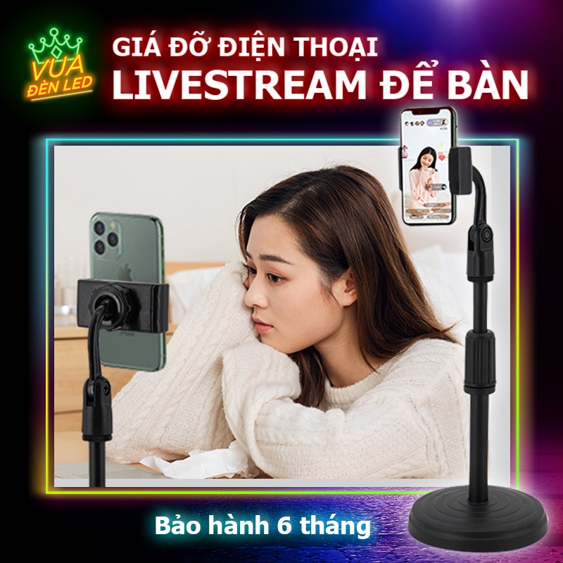 [Hàng loại 1] Giá đỡ điện thoại Livestream để bàn xoay 360 độ, tripod quay phim, chụp hình, học online tiện lợi