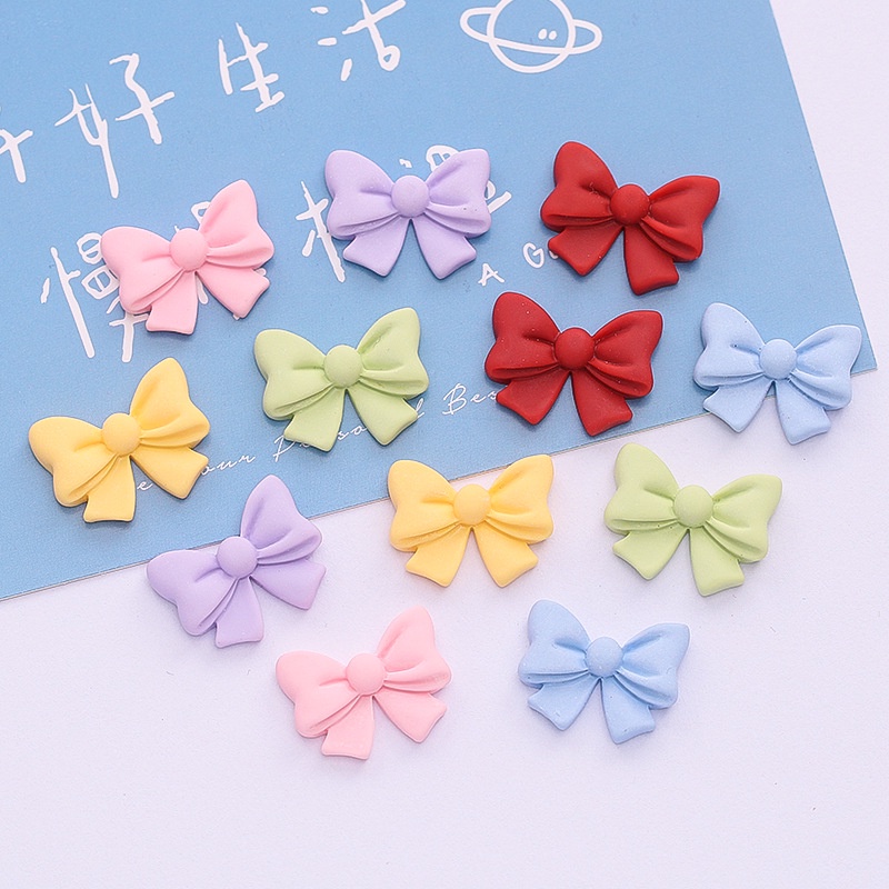 Set 10 Phụ Kiện Trang Trí Điện Thoại Hình Nơ Dễ Thương Diy