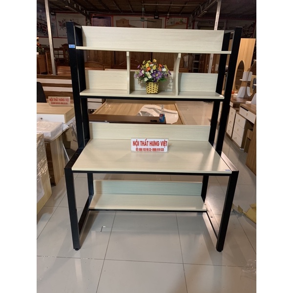 BHS Giá sách khung sắt mặt gỗ MDF Xuân Hoà.