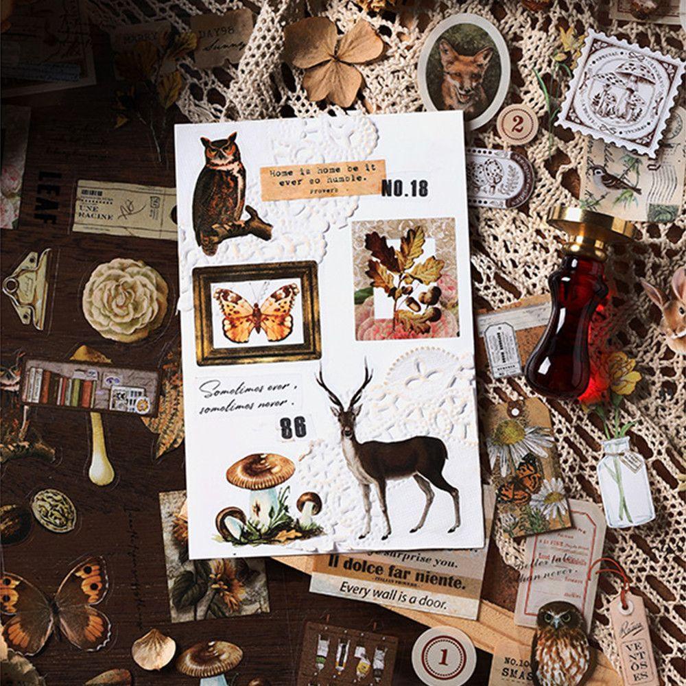Set 20 Sticker Dán Trang Trí Sổ Tay DIY Hình Cây Cối Sáng Tạo