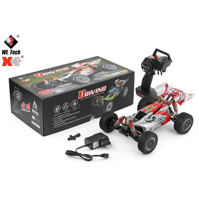 Siêu Xe Địa Hình Điều Khiển Từ Xa Tốc Độ Cao 60km/h WLtoys 144001, Khung Kim Loại Siêu Bền 1/14 2.4G 4WD