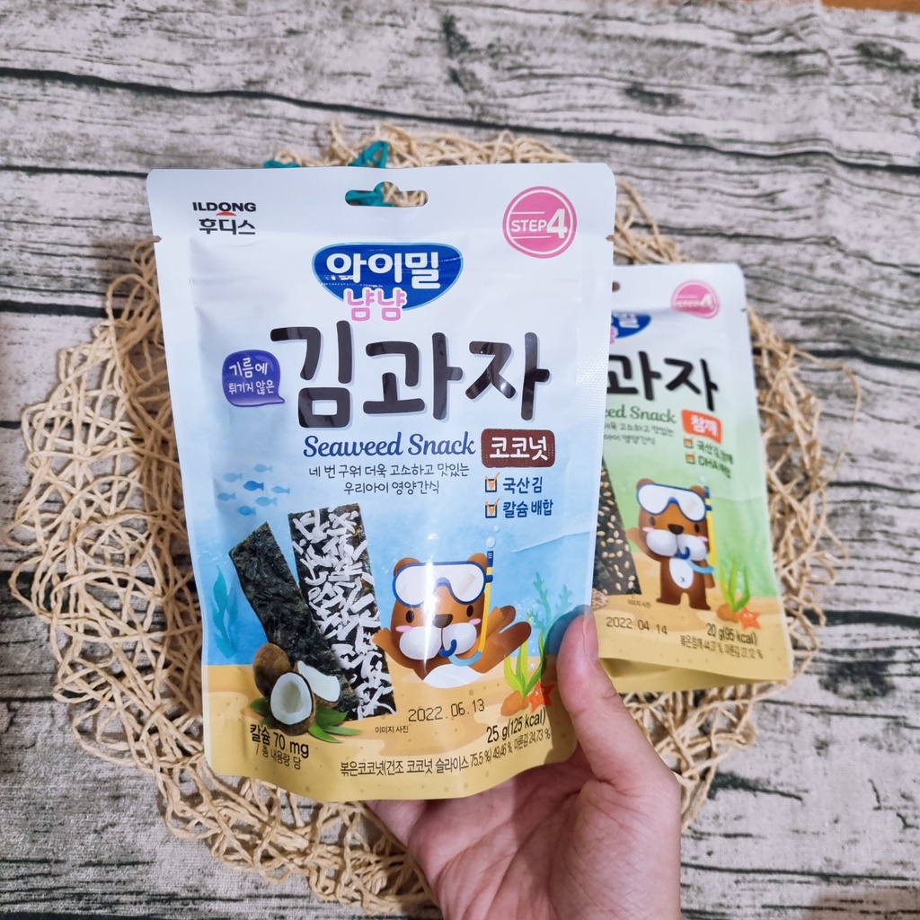Snack Ildong rong biển tách muối cho bé - HSD T7-9/2023