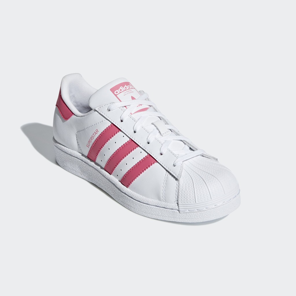 Giày thể thao ADIDAS Originals Kids Superstar Cloud White and Real Pink - CG6608