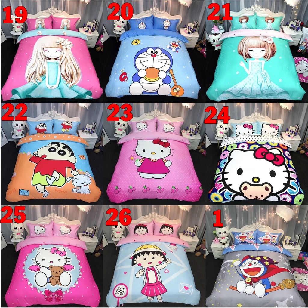 [GIÁ HỦY DIỆT] 40 mẫu vỏ chăn ga gối cotton 3D hoạt hình mới nhất (chat chọn mẫu) | BigBuy360 - bigbuy360.vn