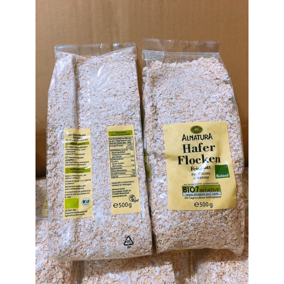 YẾN MẠCH BIO ĐỨC - HAFER FLOCKEN 500gr (cán vỡ)