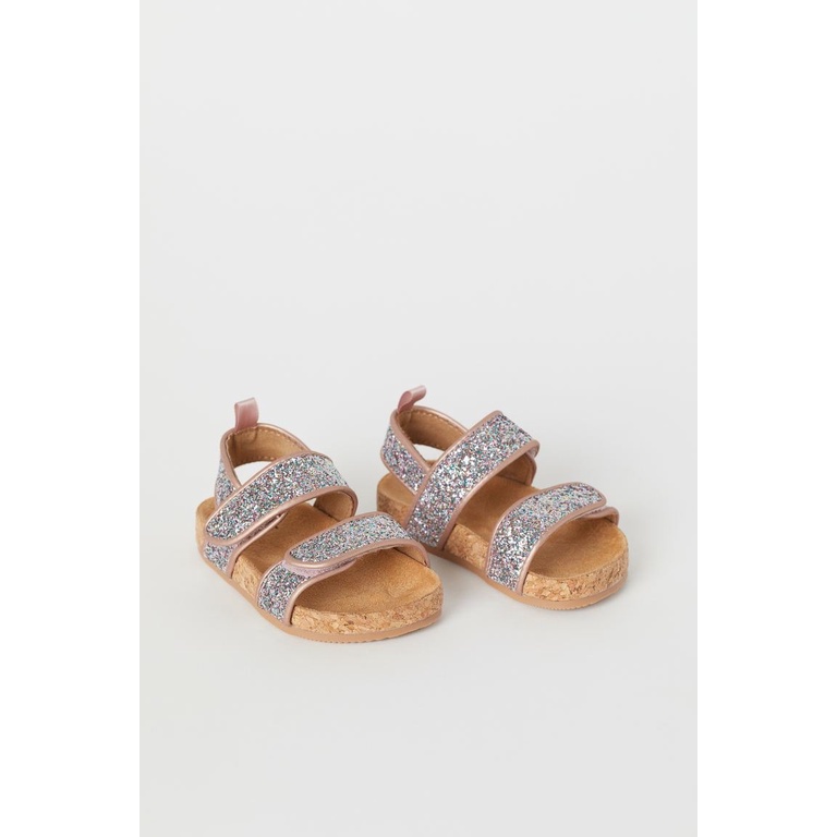 Sandal hồng kim tuyến HM Size 22