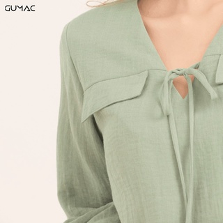 Áo cổ V tay phồng AA562 GUMAC