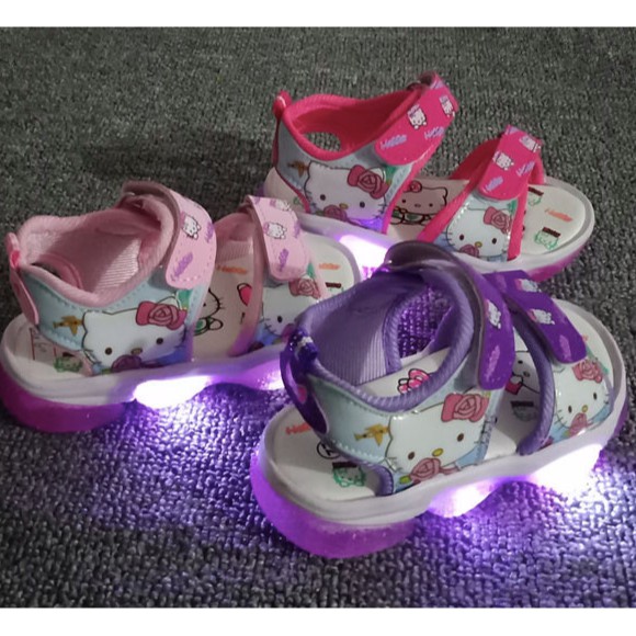 Giày sandal bé gái HELLO KITTY có đèn led từ 1 - 7 tuổi