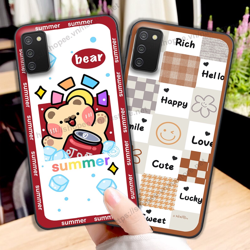 Ốp lưng Samsung A02s / A03s trái tim mặt cười, gấu cute thể thao cá tính