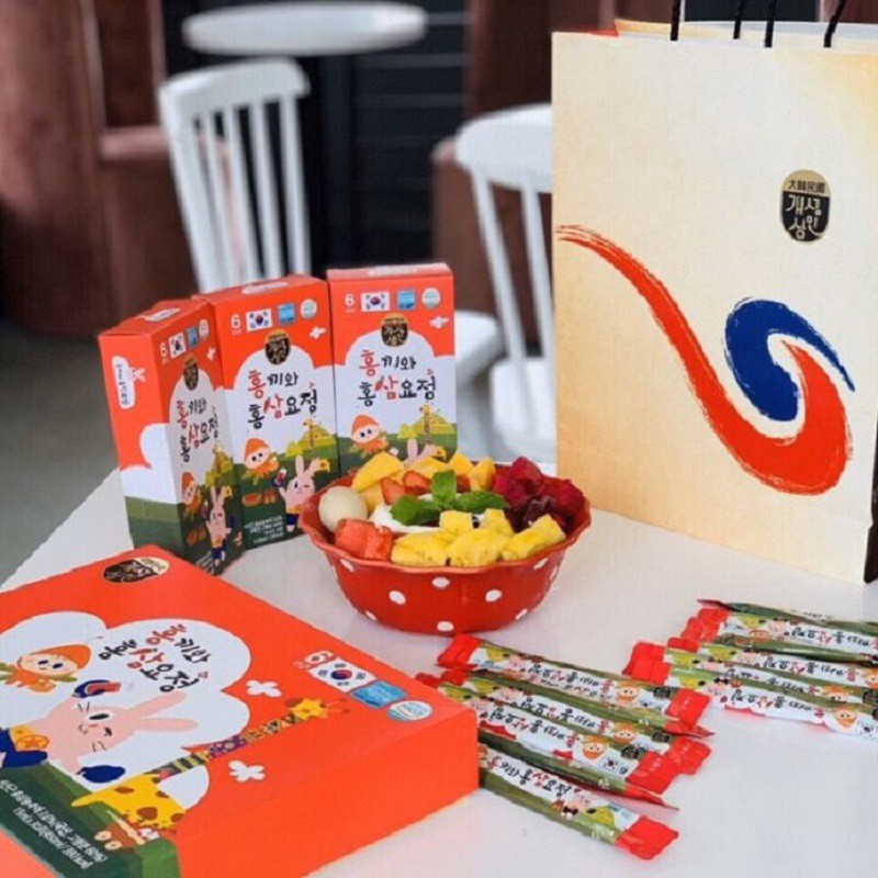 [ Hàng Chính Hãng ] Nước Hồng Sâm Trẻ Em Baby Hongki Hàn Quốc, Hộp 30 Gói, Giúp Con Cao Lớn Khỏe Mạnh