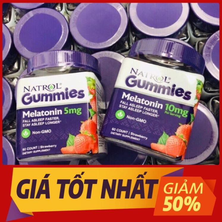 [ HÀNG CHÍNH HÃNG ] Kẹo dẻo Natrol Melatonin Gummies, hỗ trợ giấc ngủ, loại 10MG 90 viên - HÀNG CANH SALE