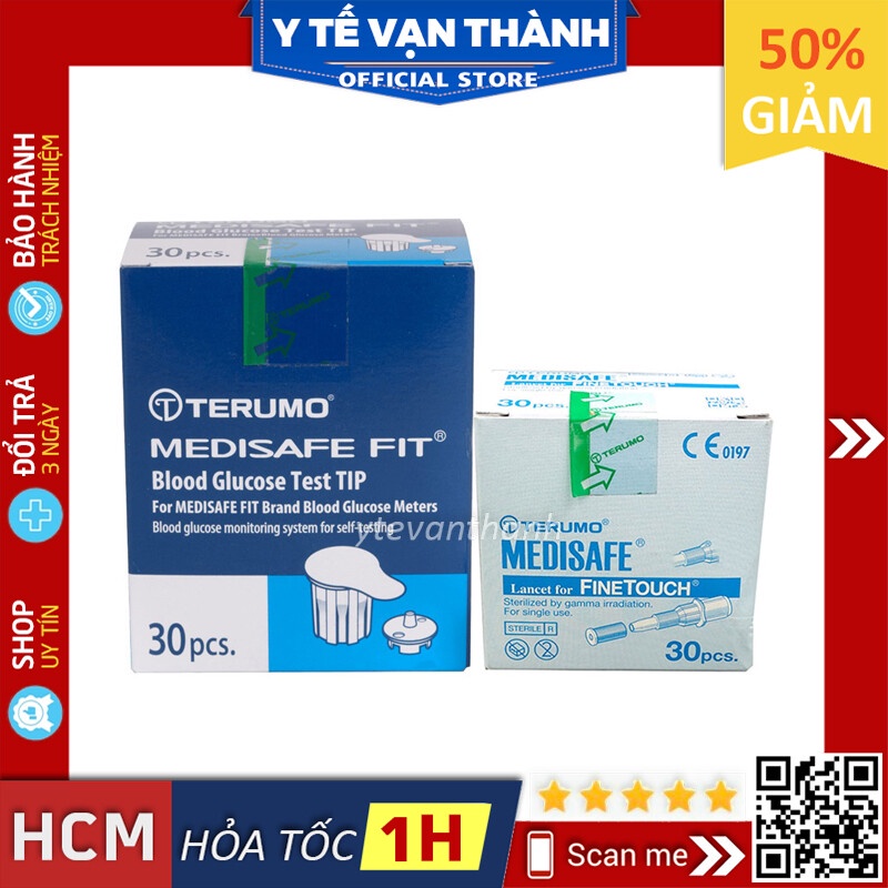 ✅ [COMBO 30 QUE + 30 KIM] Que Thử Đường Huyết Terumo Medisafe Fit, (Date Xa) VT0062