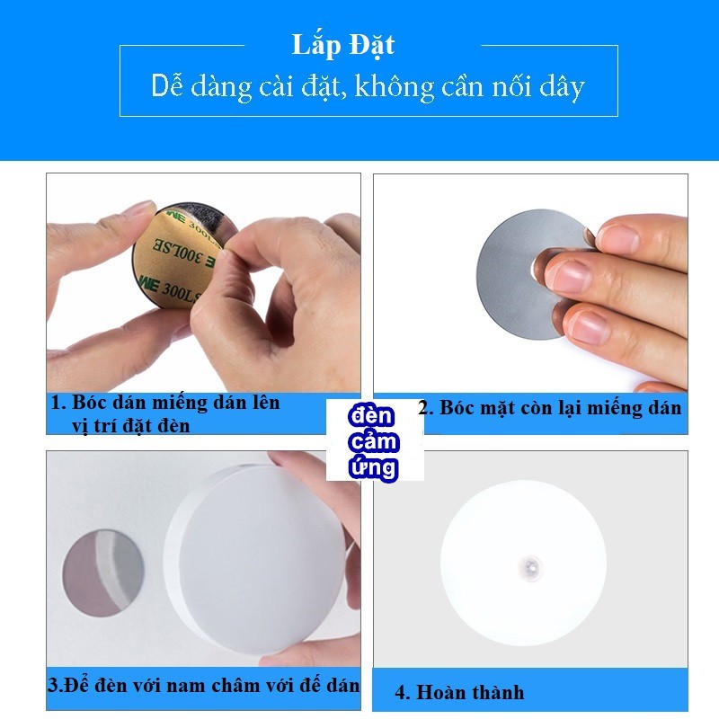 Bóng Đèn led sạc tích điện không dây tự động phát sáng